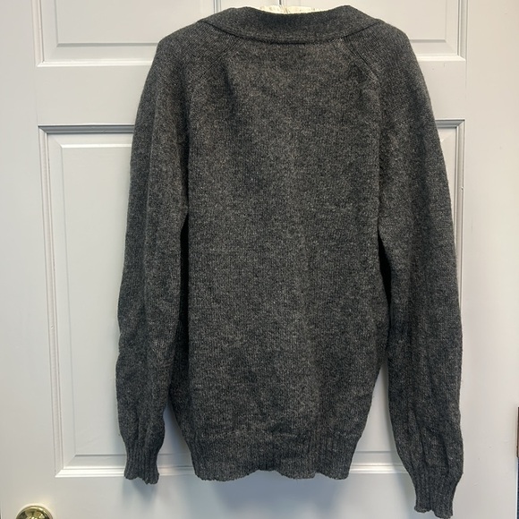 Vintage 1965 - 1975 Pendleton Men’s Pure Virgin Wool Gray Shetland Yarn Cardigan - Picture 4 of 10